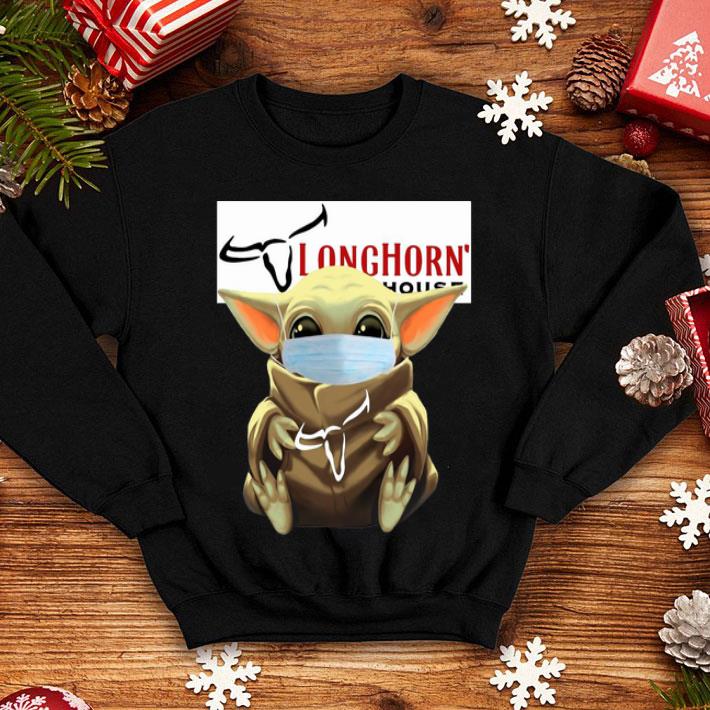 Star Wars Baby Yoda Face Mask Hug Longhorn Steakhouse shirt