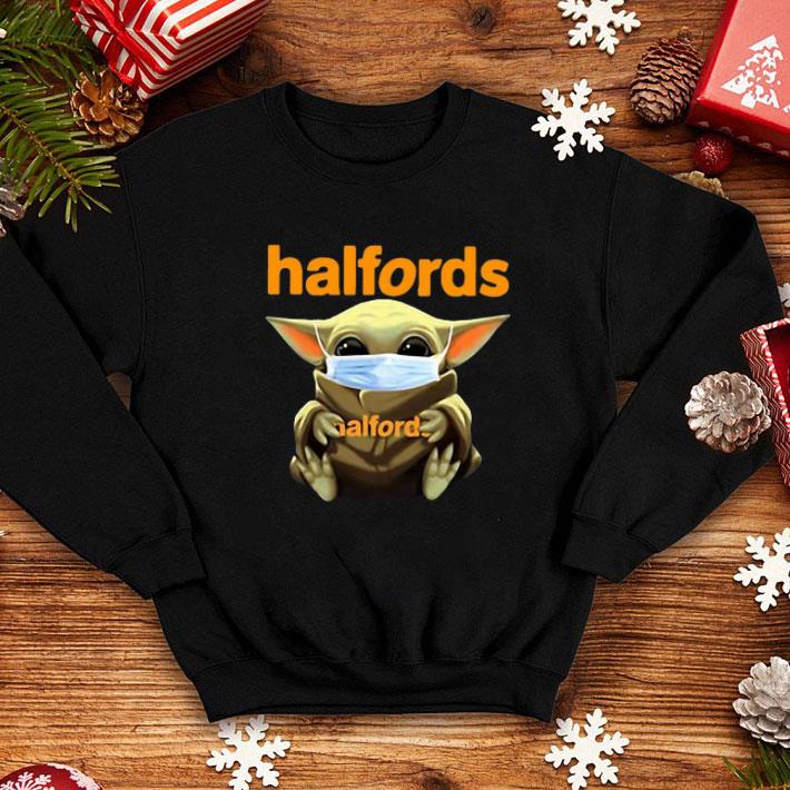 Star Wars Baby Yoda Mask Halfords Covid-19 shirt