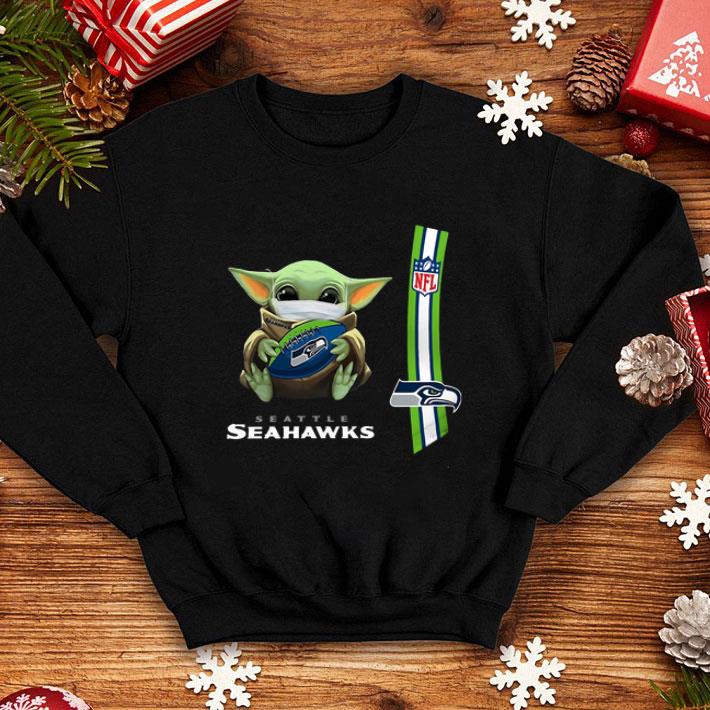 Star Wars Baby Yoda Mask Seattle Seahawks NFL Covid-19 shirt