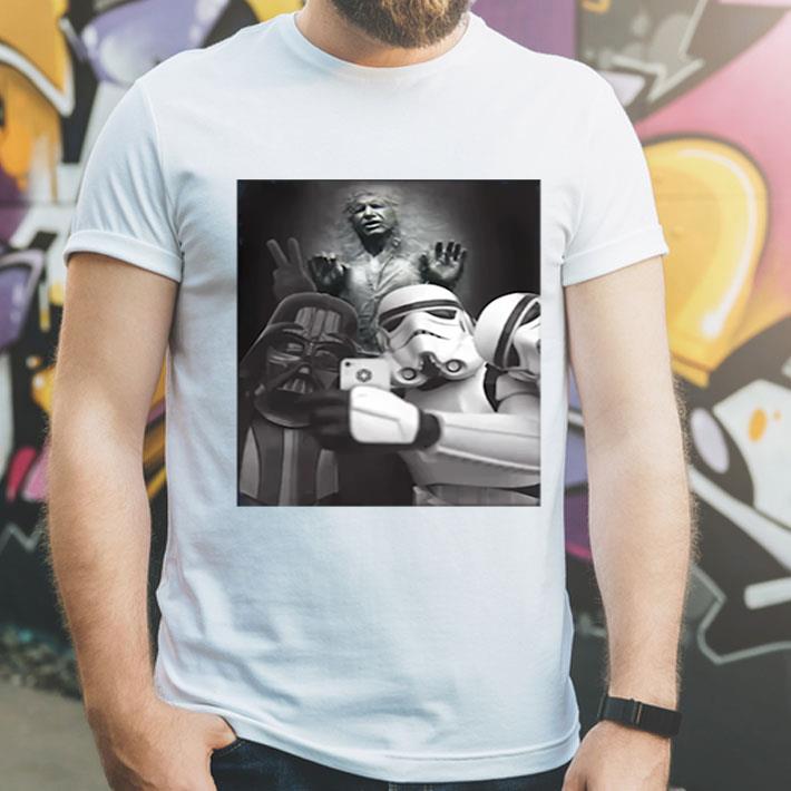 Star Wars Darth Vader Stormtrooper Selfie With Han Solo In Carbonite shirt