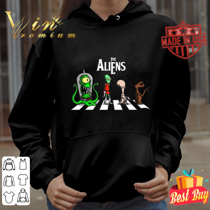 The Aliens characters Cartoon Abbey Road shirt