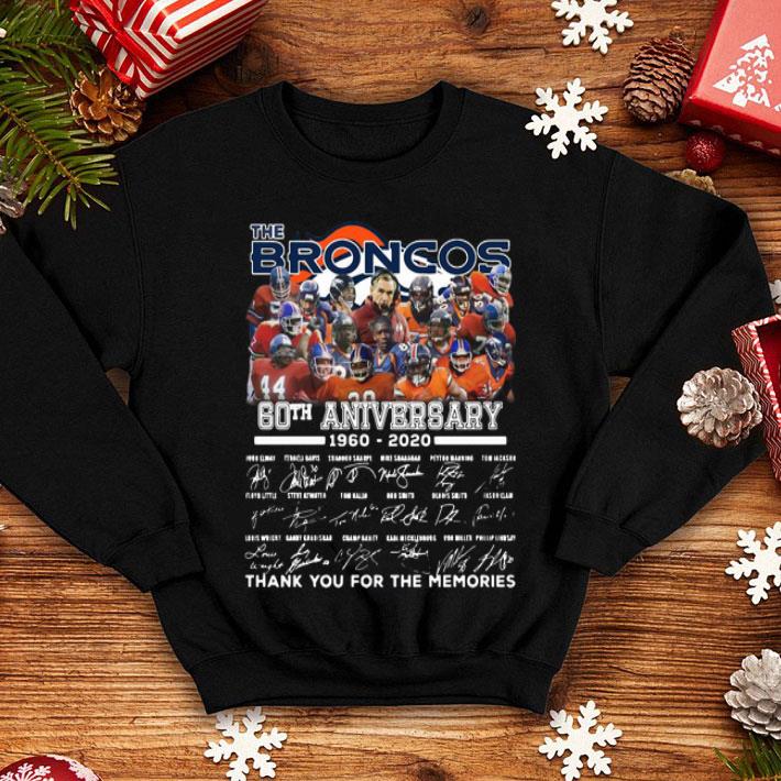 The Broncos 60th Anniversary Thank You For The Memories Signatures shirt 1 The Broncos 60th Anniversary Thank You For The Memories Signatures shirt
