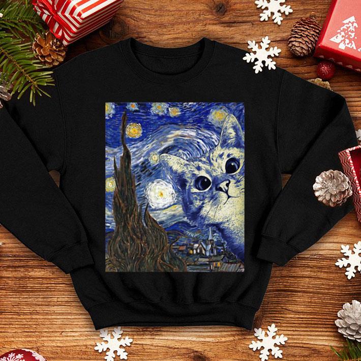 The Starry Night Cat Van Gogh shirt 12 The Starry Night Cat Van Gogh shirt