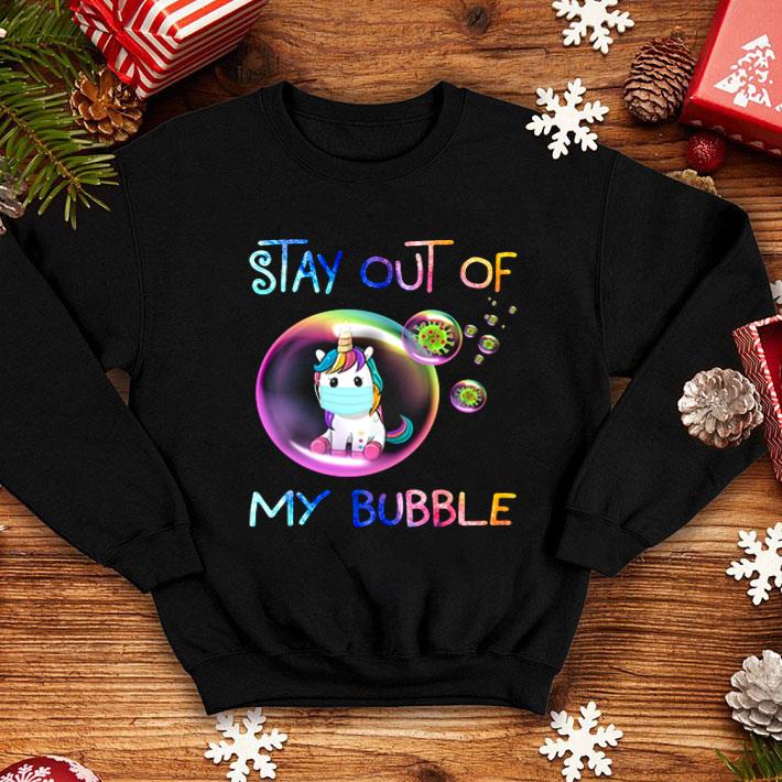 Unicorn Mask Stay Out Of My Bubble Covid-19 shirt