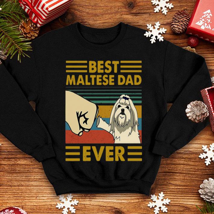Vintage Best Maltese Dad Ever Father's Day shirt