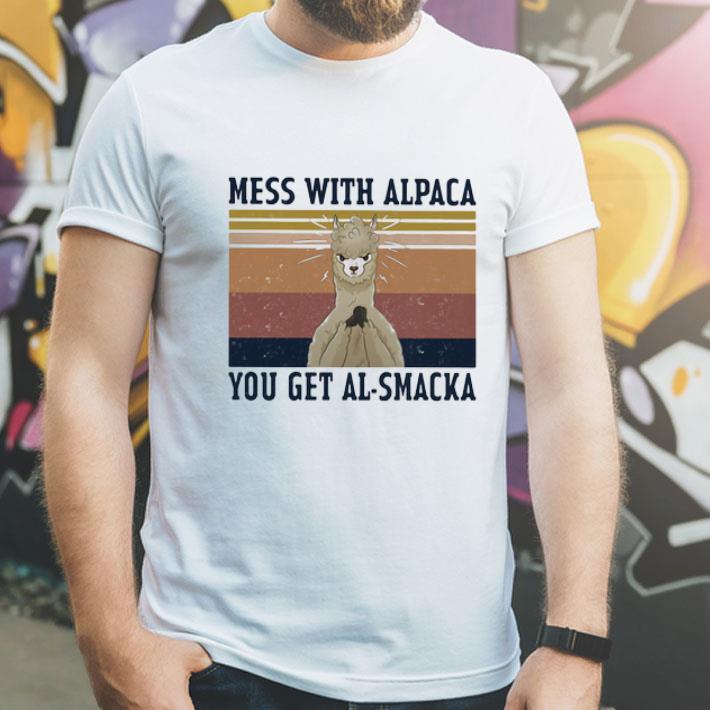 Vintage Sheep Mess With Alpaca You Get Al-smacka shirt