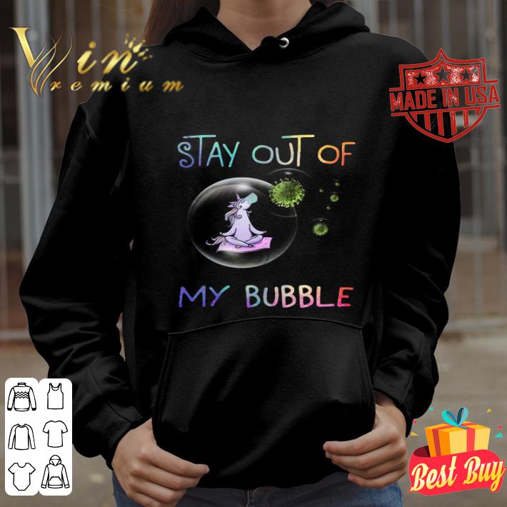 Yoga Unicorn mask Stay out of my bubble Covid-19 shirt