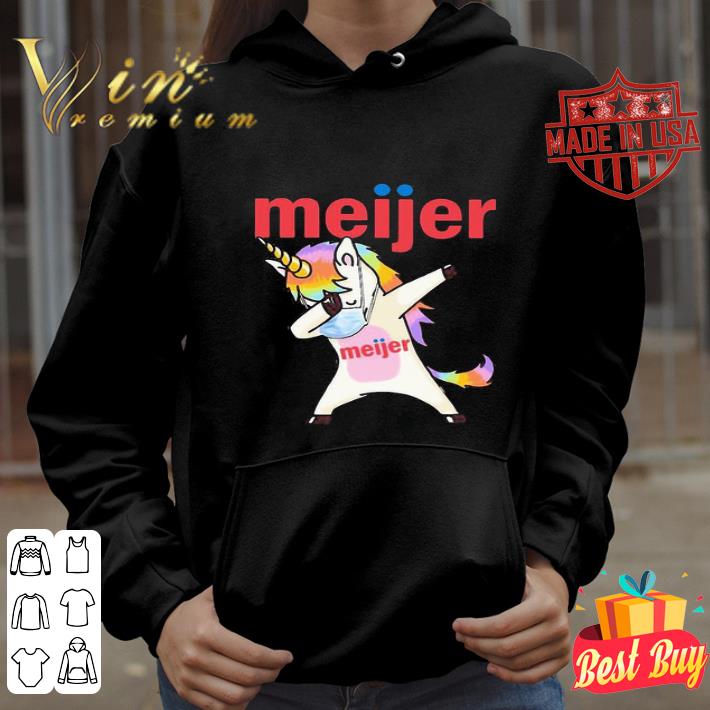 Dabbing Unicorn Mask Meijer Coronavirus shirt