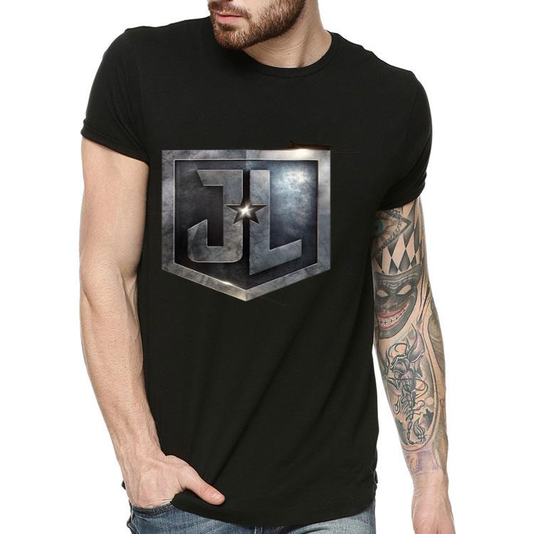 04a9c930 dc justice league logo metallic shirt 4 - DC Justice League Logo Metallic Shirt