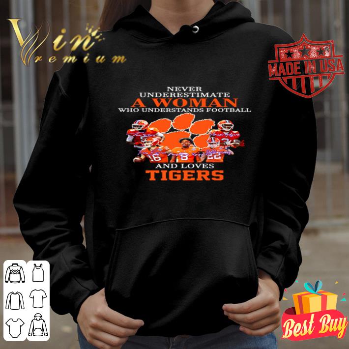 Clemson Tigers signatures a woman who understands football shirt