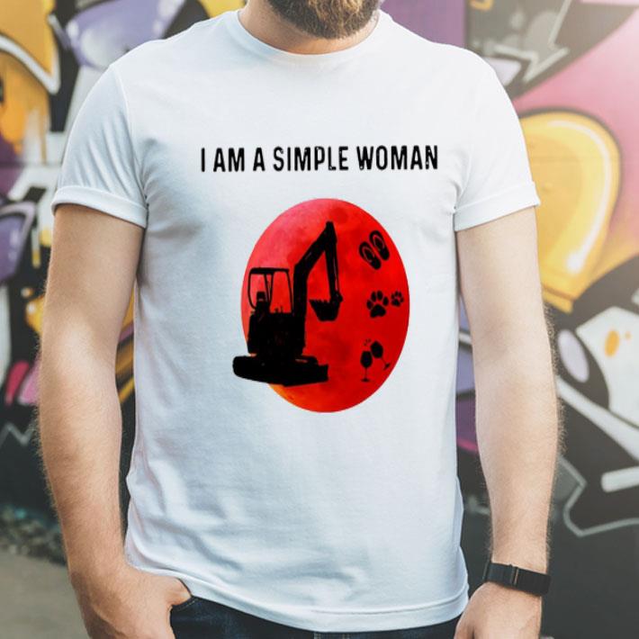 0ae78469 i am a simple woman excavator blood moon shirt 4 - I Am A Simple Woman Excavator Blood Moon Shirt