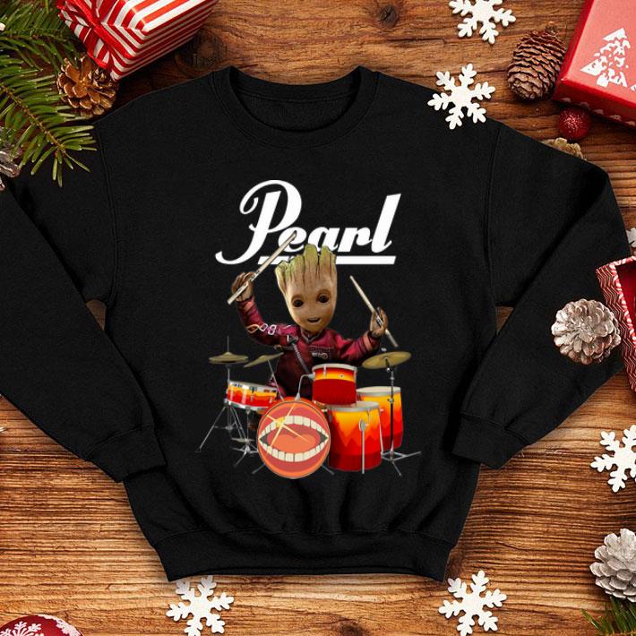 Pearl Baby Groot Show Animal Playing Drum shirt 1 Pearl Baby Groot Show Animal Playing Drum shirt