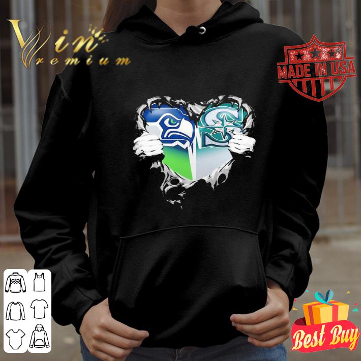 0c304c75 inside me seattle seahawks and seattle mariners heartbeat shirt 4 - Inside Me Seattle Seahawks And Seattle Mariners Heartbeat shirt