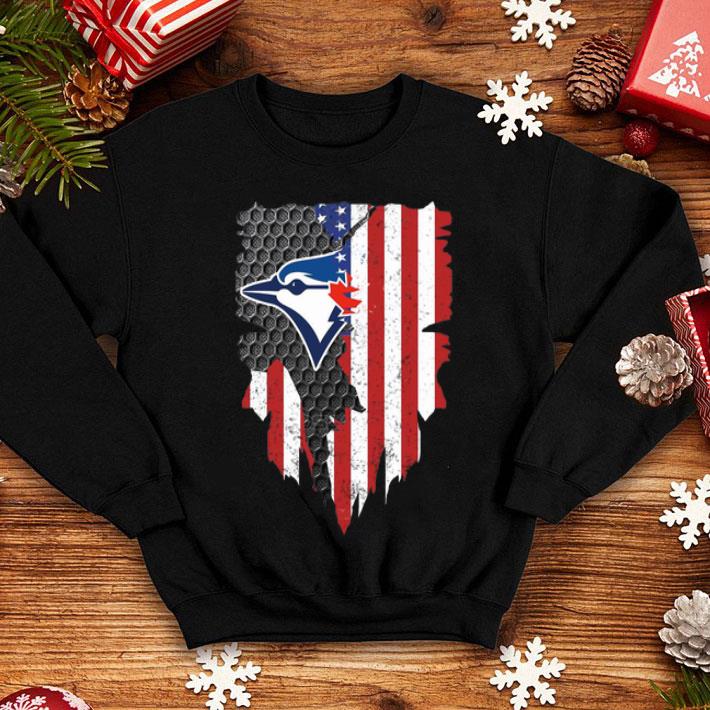 Toronto Blue Jays Blood Inside American Flag shirt