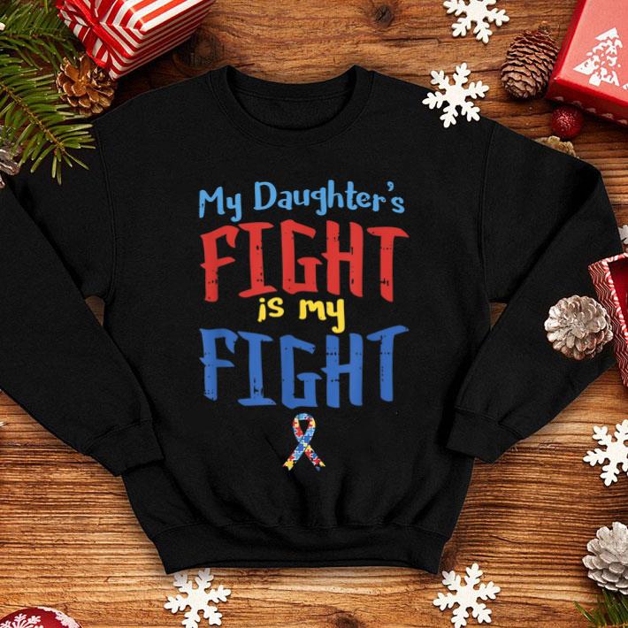 154ab13a autism awareness my daughters fight ribbon mom dad shirt 4 - Autism Awareness My Daughters Fight Ribbon Mom Dad Shirt