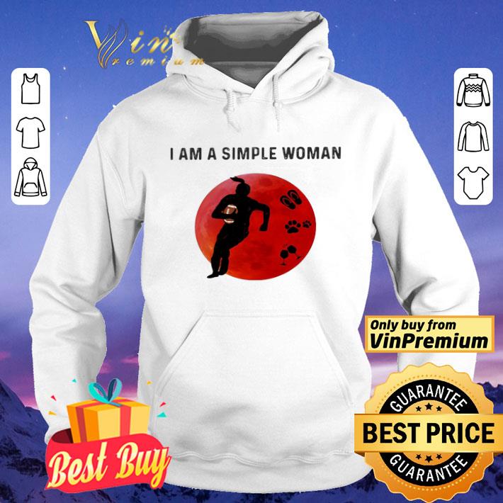 I am a simple woman Rugby paw wine shirt