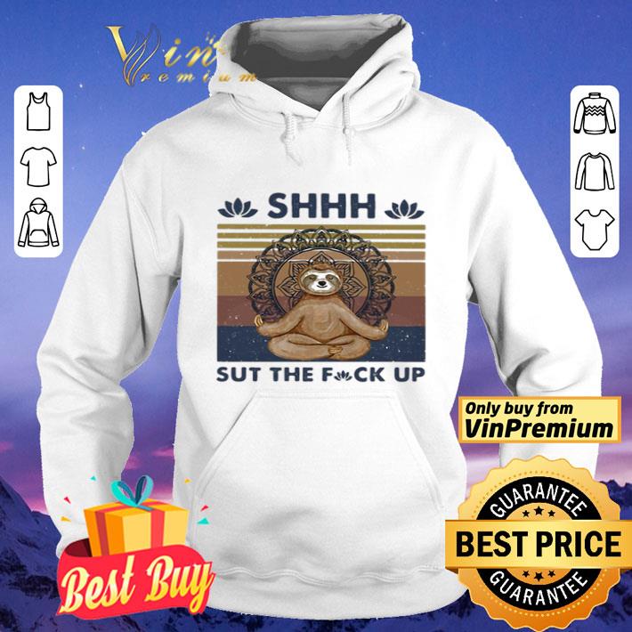 1927693f vintage yoga sloth shhh shut the fuck up shirt 4 - Vintage yoga sloth shhh shut the fuck up shirt
