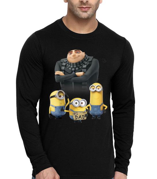 Despicable Me Minions Father's Day #1 Dad Cardboard Sign Shirt