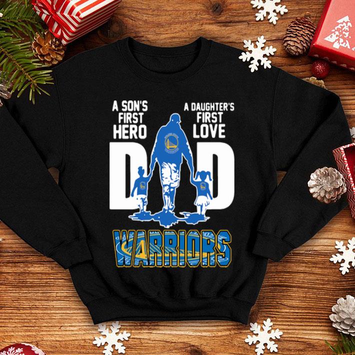 Dad Son’s First Hero Daughter’s First Love Golden State Warriors shirt 1 Dad Son’s First Hero Daughter’s First Love Golden State Warriors shirt