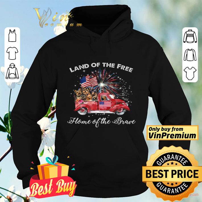 22ed8e4e yorkshire terrier land of the free home of the brave american flag shirt 4 - Yorkshire Terrier Land Of The Free Home Of The Brave American Flag shirt