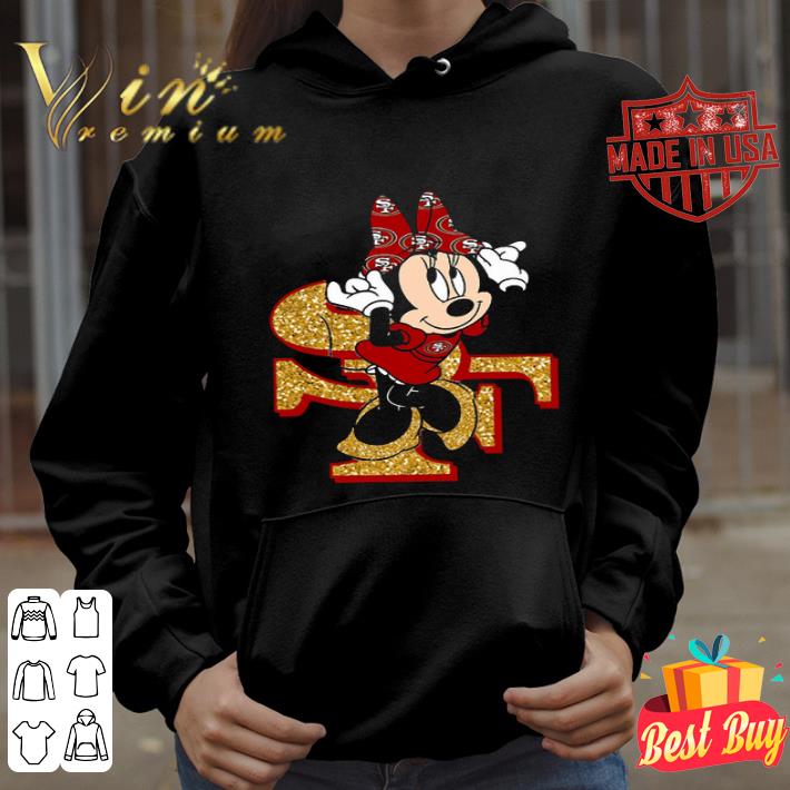 Diamond Minnie Mouse and San Francisco 49ers Logo shirt