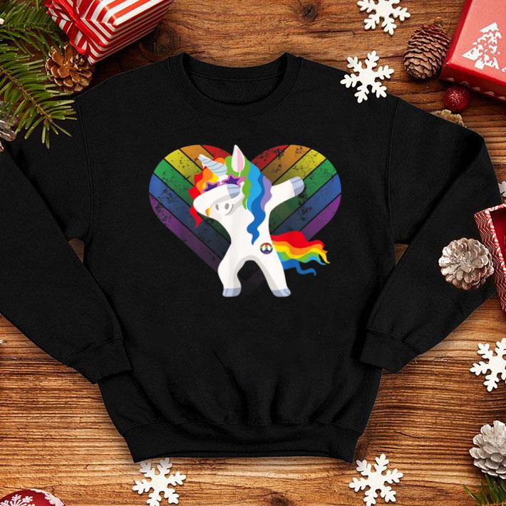 267c6d57 lgbt gay dabbing unicorn lesbian pride month human rainbow shirt 4 - LGBT Gay Dabbing Unicorn Lesbian Pride Month Human Rainbow Shirt
