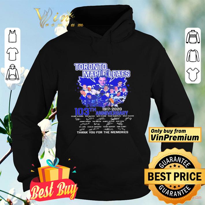 2714425d toronto maple leafs 103th anniversary 1917 2020 signature shirt 4 - Toronto maple leafs 103th anniversary 1917 2020 signature shirt