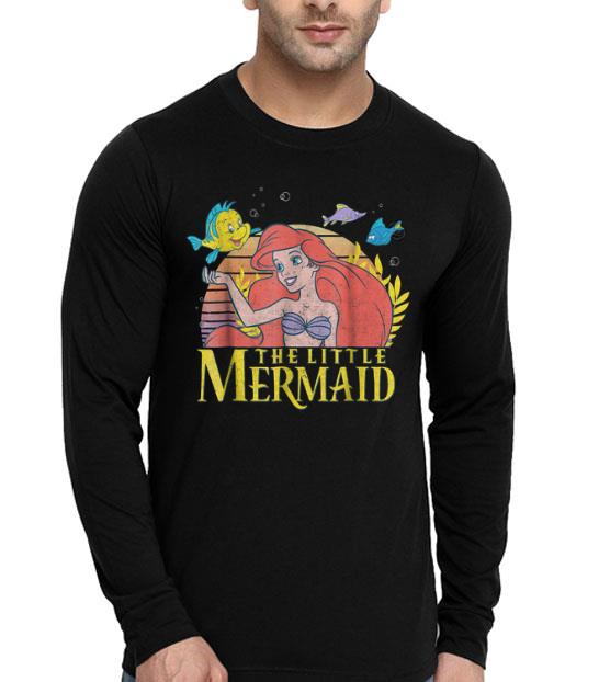 Disney Little Mermaid Ariel Flounder Logo Graphic Shirt
