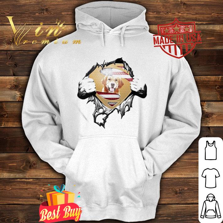 Inside Me Golden Retriever American Flag Independence Day shirt