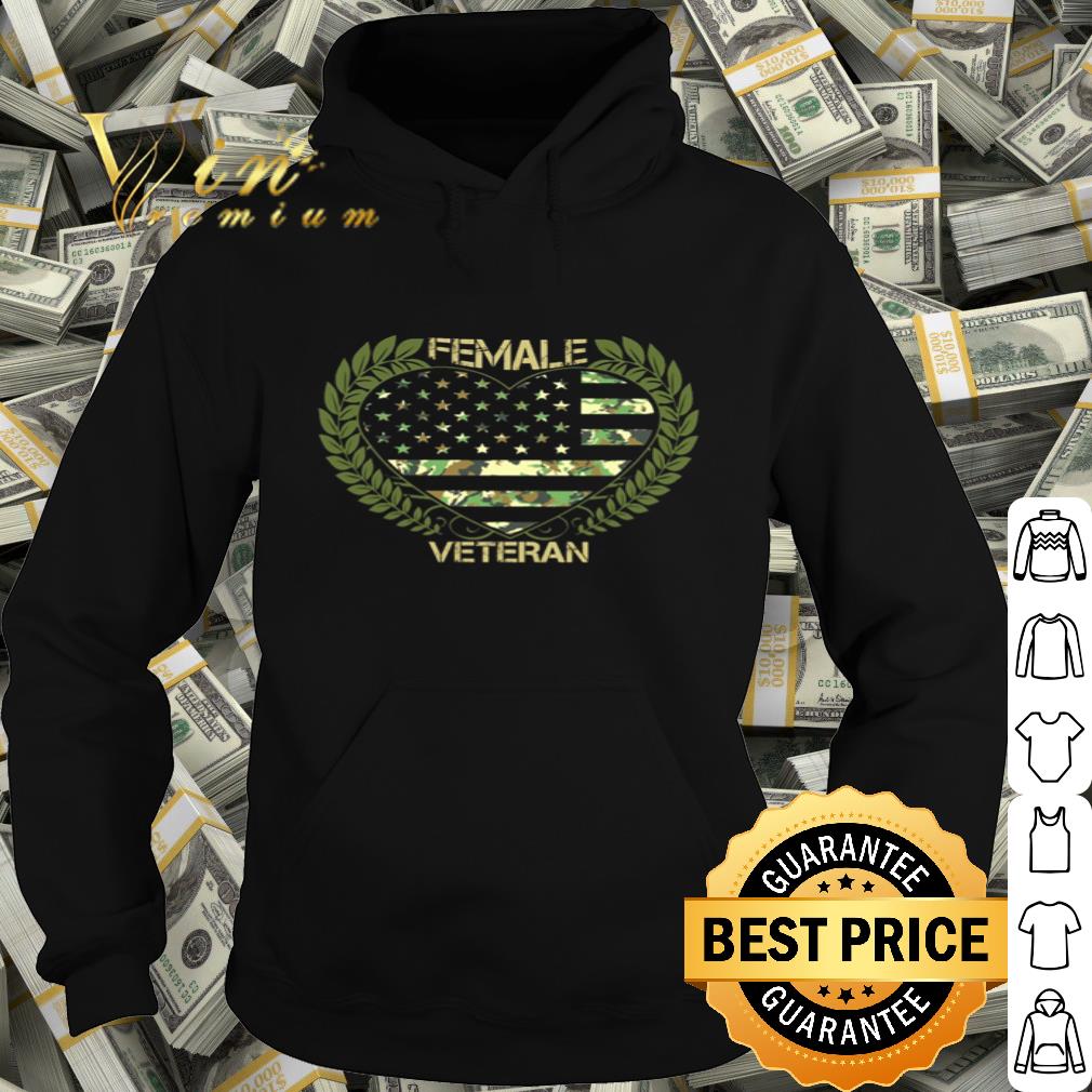 Female Love Veteran American Flag shirt