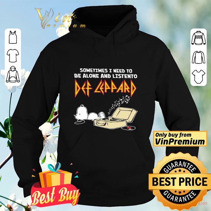 3305a86b snoopy sleeping sometimes i need to be alone and listen to def leppard shirt 4 - Snoopy sleeping sometimes i need to be alone and listen to Def Leppard shirt