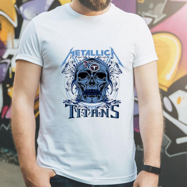 Skull Metallica And Tennessee Titans shirt