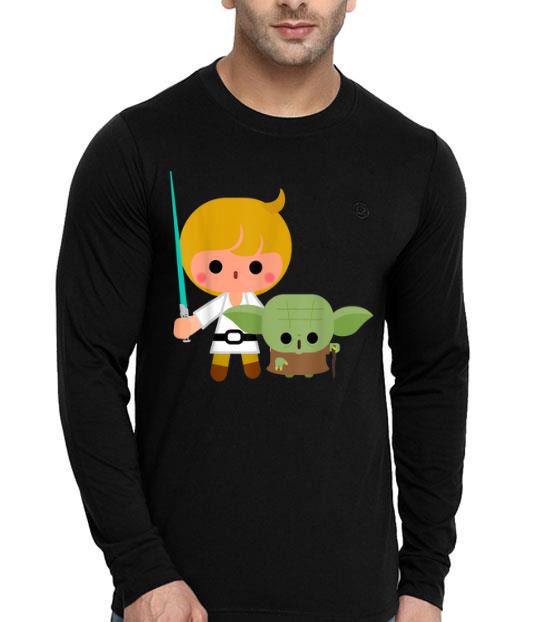 Star Wars Luke Yoda Cute Cartoon Jedi In Training Shirt 3a90bf40 star wars luke yoda cute cartoon jedi in training shirt 4 - Star Wars Luke Yoda Cute Cartoon Jedi In Training Shirt