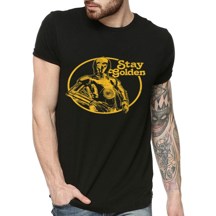 3ba6c4fb star wars c 3po stay golden text portrait shirt 4 - Star Wars C-3PO Stay Golden Text Portrait Shirt