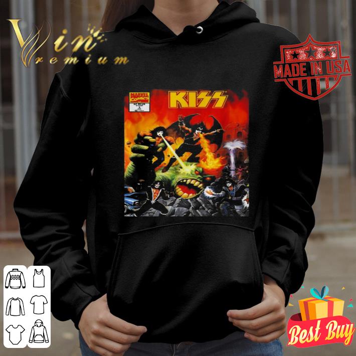 Marvel comics Kiss in the flames poster shirt