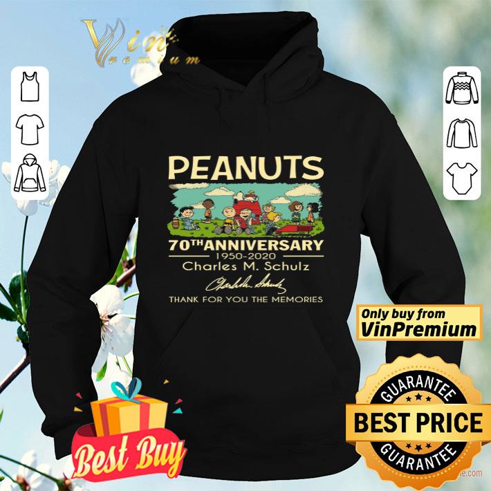 42ae4672 peanuts 70th anniversary 1950 2020 charles m schulz signature thank for you shirt 4 - Peanuts 70th Anniversary 1950 2020 Charles M Schulz Signature Thank For You shirt