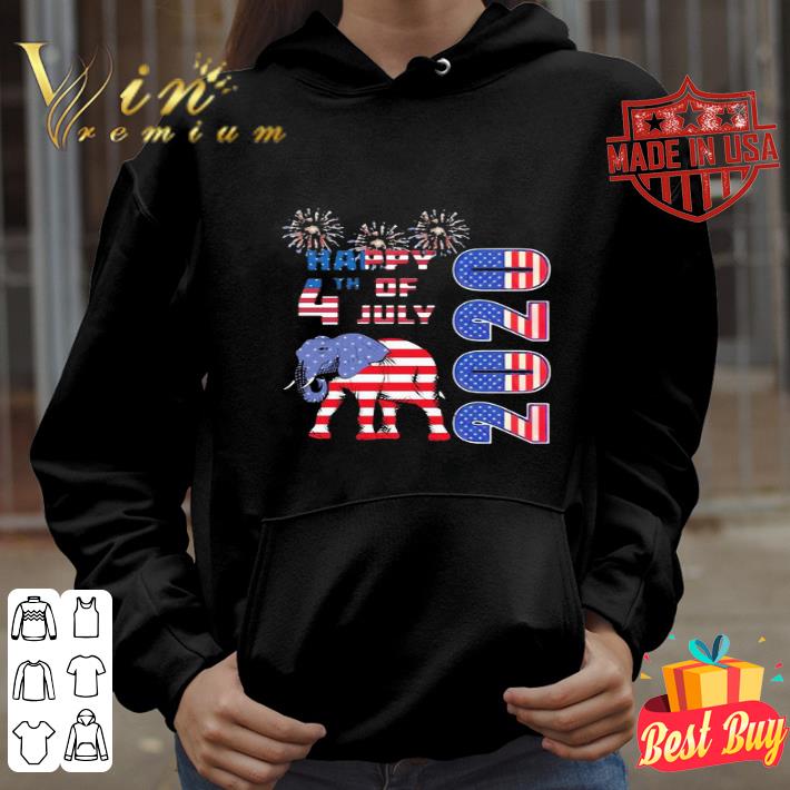 American Flag Elephant Happy 4th Of July 2020 Independence Day shirt