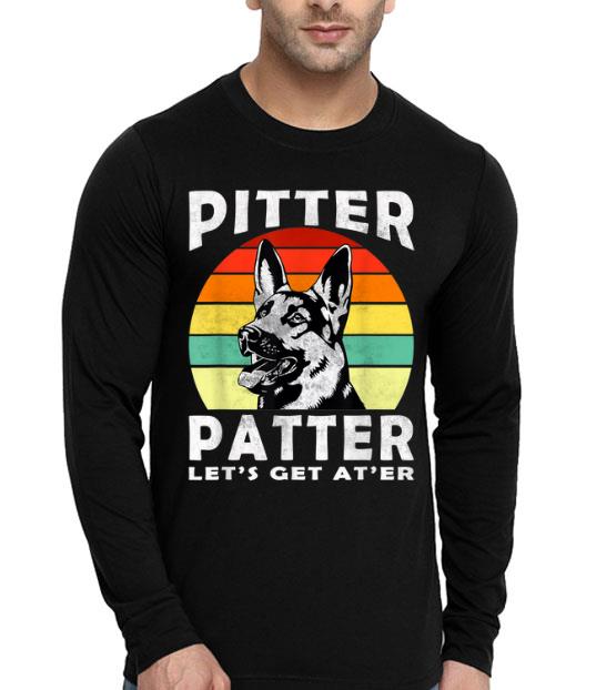 4626dfdb pitter patter german shepherd dog vintage retro shirt 4 - Pitter Patter German Shepherd Dog Vintage Retro Shirt