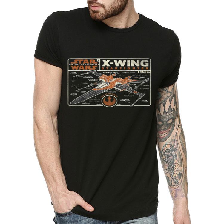 Star Wars The Rise Of Skywalker X-Wing Resistance Schematic Shirt 8 Star Wars The Rise Of Skywalker X-Wing Resistance Schematic Shirt