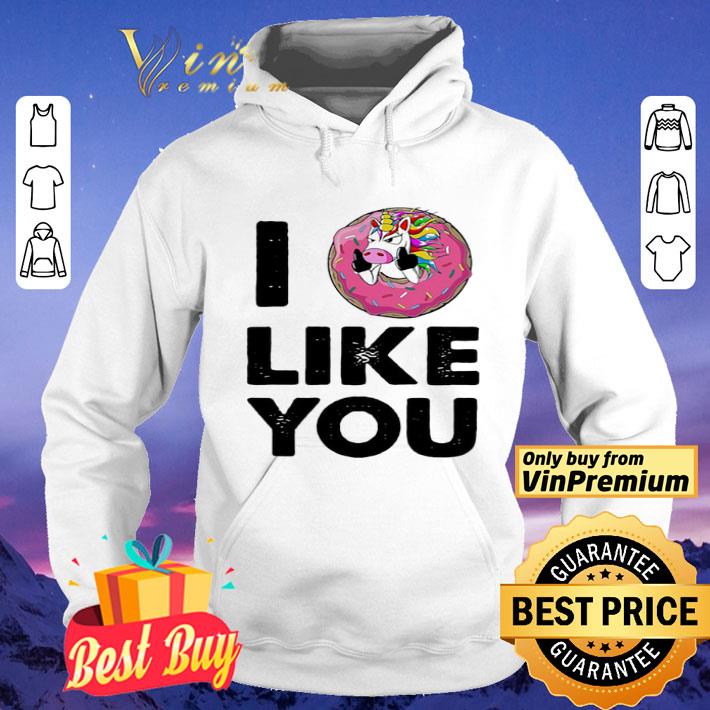 Unicorn donut I love you shirt