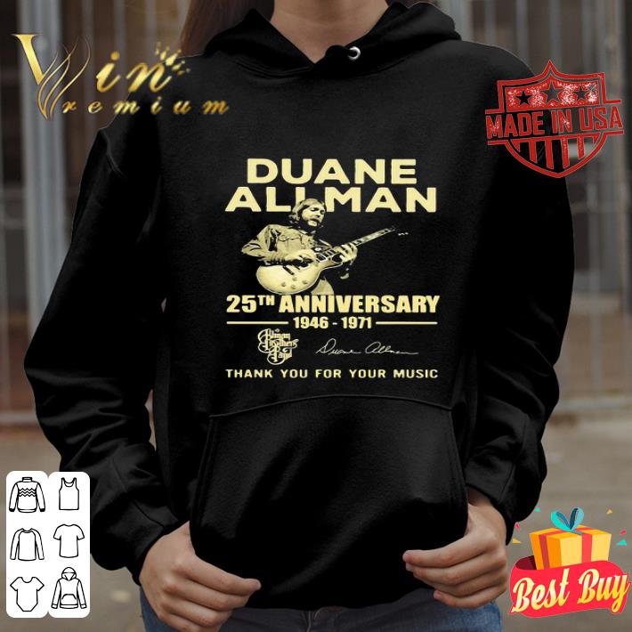 Duane Allman 25th Anniversary 1946 1971 Allman Brothers Band Signatures shirt