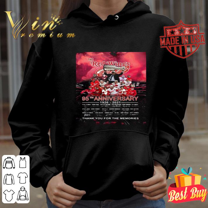 The Detroit Red Wings 95th Anniversary 1926 2021 Signatures Poster shirt