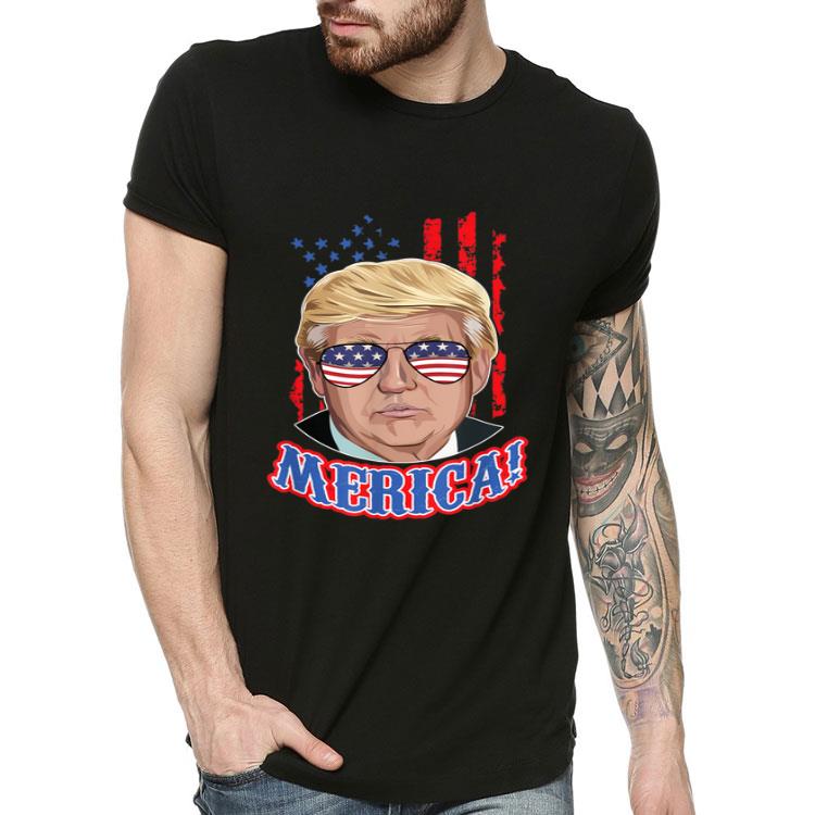 4th Of July Donald Trump Merica American USA Flag Shirt