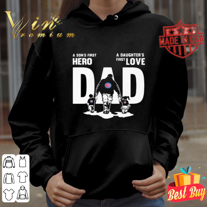50658952 a son s first hero a daughter s first love dad chicago cubs logo shirt 4 - A Son’s First Hero A Daughter’s First Love Dad Chicago Cubs Logo shirt