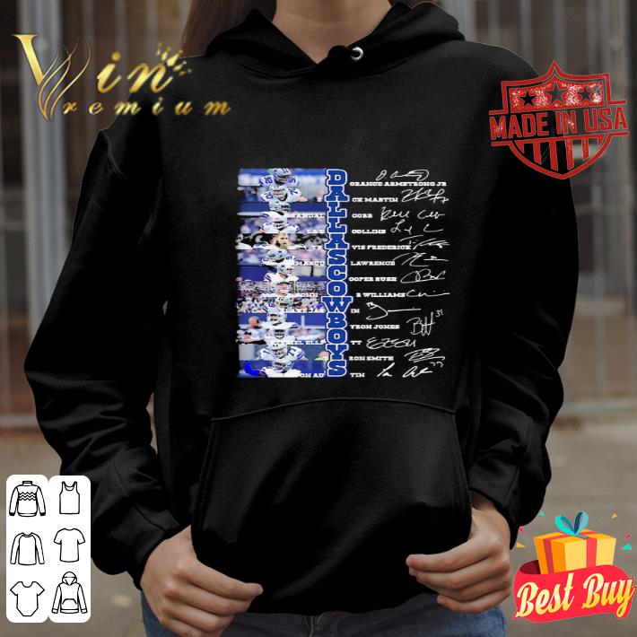 Dallas cowboys football team player signatures shirt