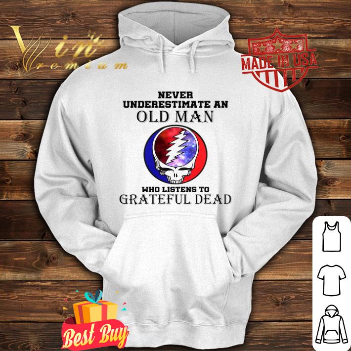 Never underestimate and old man who listens to Grateful Dead Logo shirt