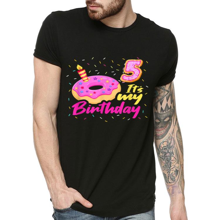 5th Birthday Girls Donut Sweet Party Donuts Matching Shirt 4 - 5th Birthday Girls Donut Sweet Party Donuts Matching Shirt