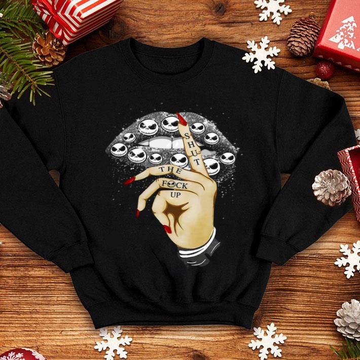 6964226d jack skellington face slip shut the fuck up shirt 4 - Jack Skellington Face Slip Shut The Fuck Up Shirt