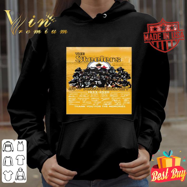 The Pittsburgh Steelers 87th Anniversary 1933 2020 Signatures Poster shirt