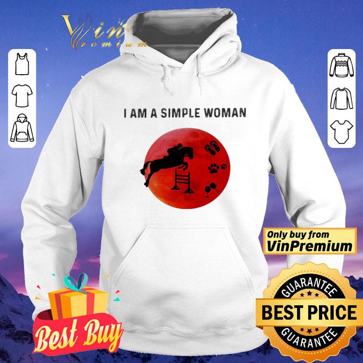 I am a simple woman horse paw wine shirt